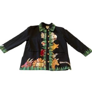 Vintage Anage Zoo/Jungle/Safari Animals Jacket  M
